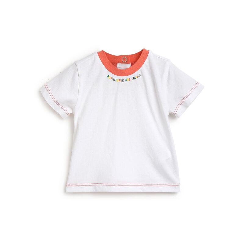 Boys Medium Natural Applique Outfit with Short Dungaree image number 2